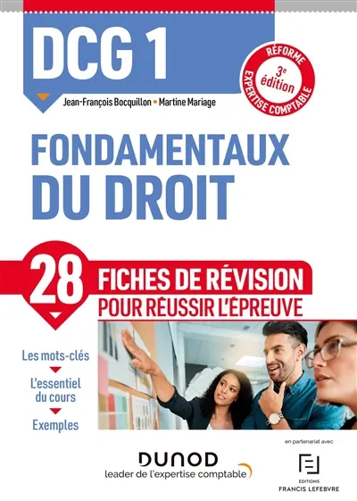 DCG 1, fondamentaux du droit : 28 fiches de révision pour réussir l'épreuve : réforme expertise comptable