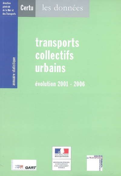 Transports collectifs urbains : évolution 2001-2006 : annuaires statistique, les données