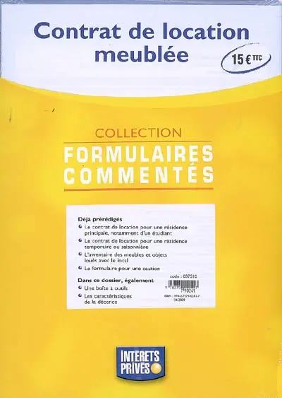 Contrat de location meublée