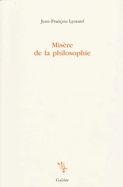 Misère de la philosophie