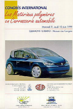 Les matériaux polymères en carrosserie automobile : congrès international, 9 et 10 juin 1999, Clermont-Ferrand, Maison des congrès