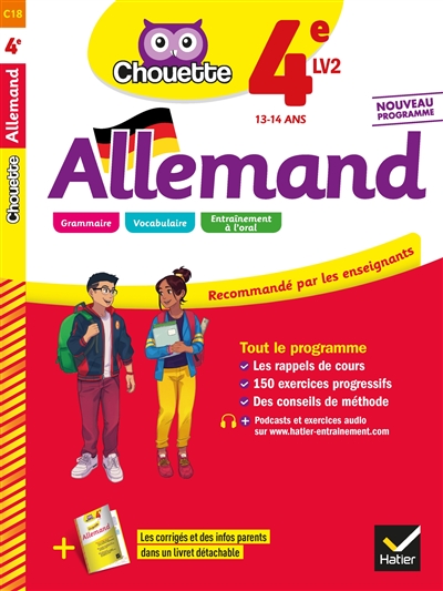 Allemand 4e LV2, 13-14 ans : nouveau programme