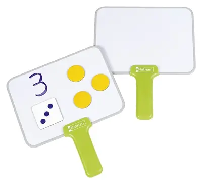 Ardoise magnétique à manche : Lot de 2