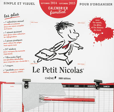 Le Petit Nicolas : calendrier familial : septembre 2014-septembre 2015