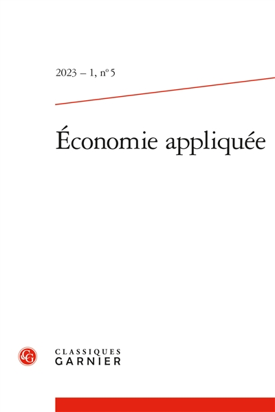 Economie appliquée, n° 5 (2023). Varia