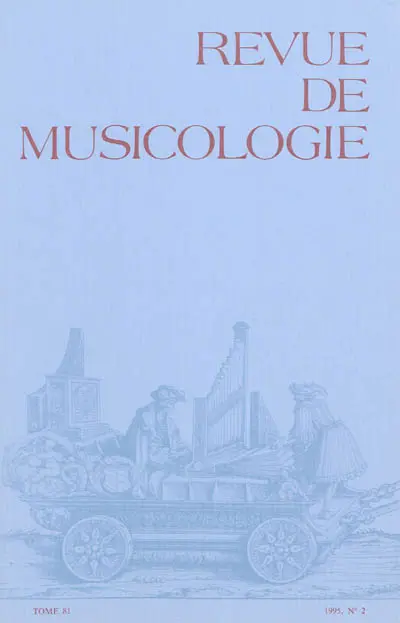 Revue de musicologie, n° 2 (1995)