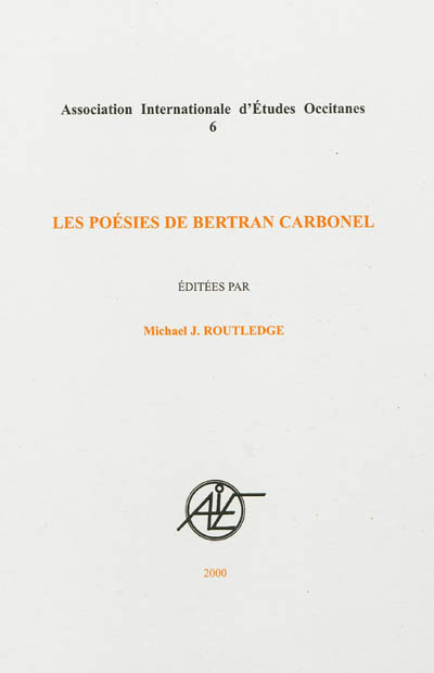 Les poésies de Bertran Carbonel