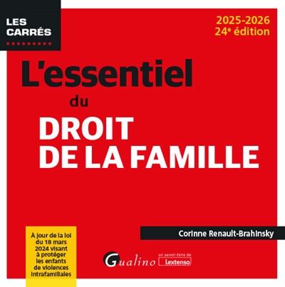 L'essentiel du droit de la famille : 2025-2026
