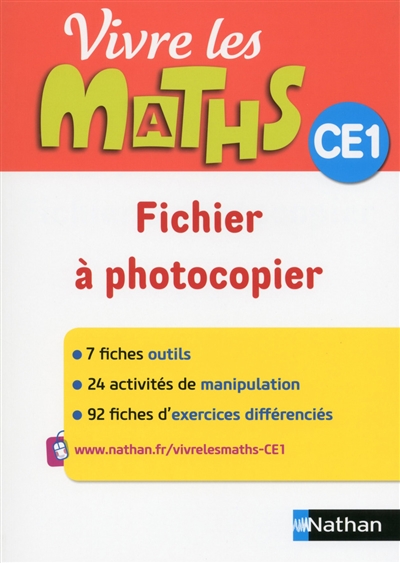 Vivre les maths, CE1 : fichier à photocopier