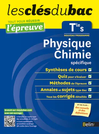 Physique chimie terminale S, enseignement spécifique : nouveau programme