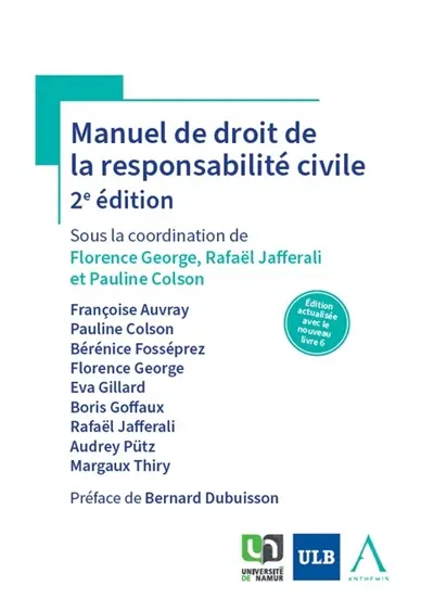 Manuel de droit de la responsabilité civile