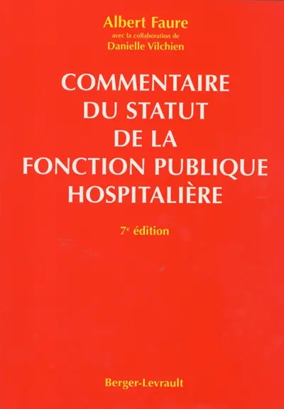 Commentaire du statut de la fonction publique hospitalière