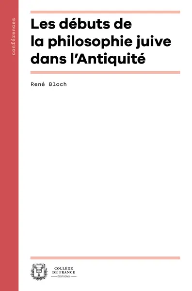 Les débuts de la philosophie juive dans l'Antiquité