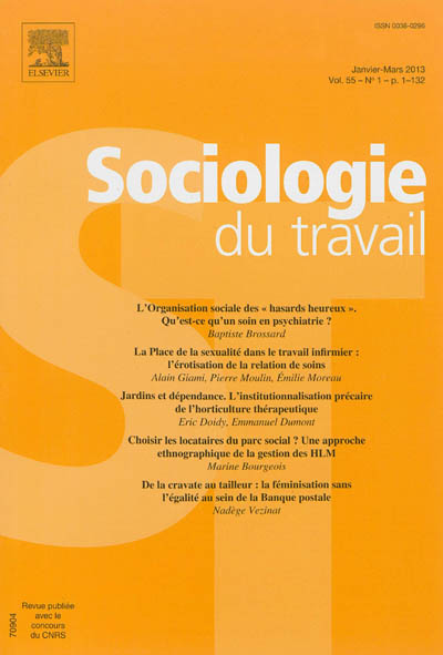 Sociologie du travail, n° 1...