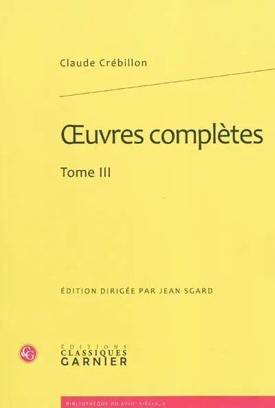 Oeuvres complètes. Vol. 3