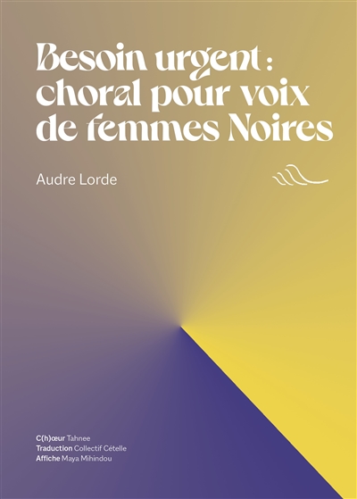 Besoin urgent : choral pour voix de femmes noires