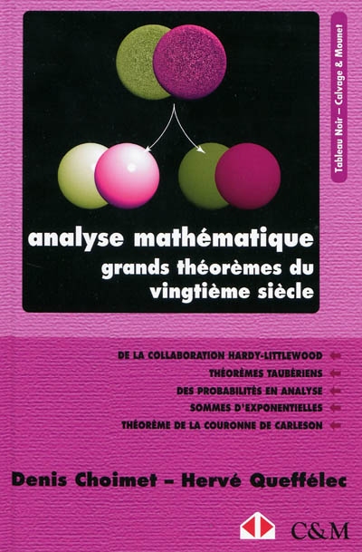 Analyse mathématique : grands théorèmes du vingtième siècle