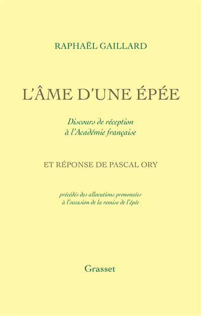 L'âme d'une épée : discours...