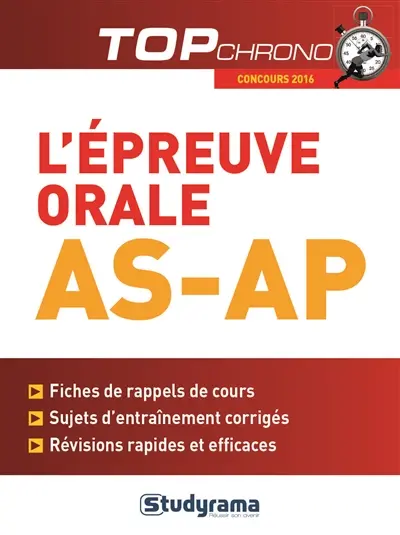 L'épreuve orale AS-AP : concours 2016