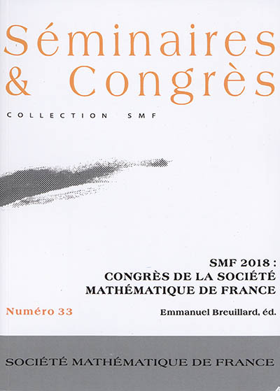 SMF 2018 : congrès de la Société mathématique de France
