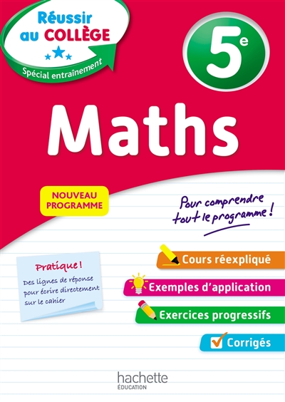 Maths 5e : nouveau programme