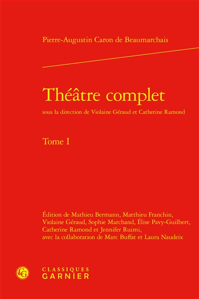 Théâtre complet. Vol. 1