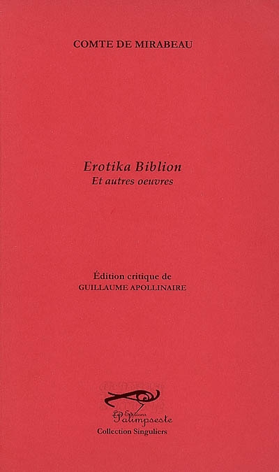 Erotika biblion : et autres oeuvres
