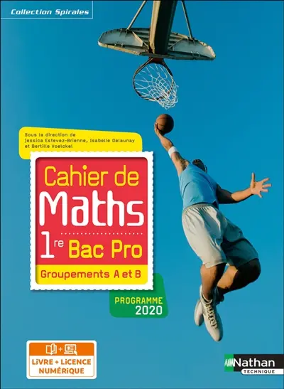 Cahier de maths 1re bac pro groupements A et B : nouveau programme, réforme de la voie professionnelle