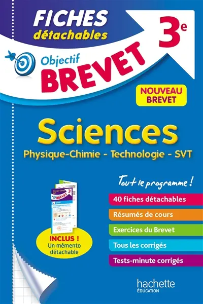 Sciences 3e : physique chimie, technologie, SVT : nouveau brevet