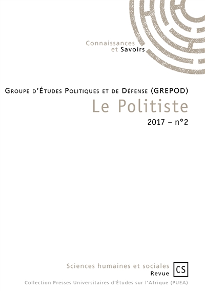 Le politiste : revue gabonaise de sciences politiques, n° 2 (2017)