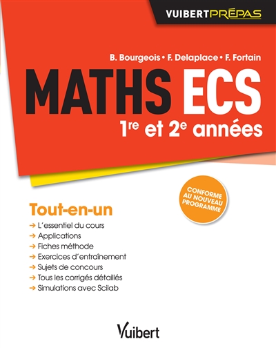 Maths ECS : 1re et 2e années : tout-en-un