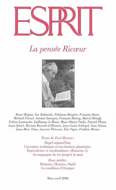 Esprit, n° 323. La pensée Ricoeur