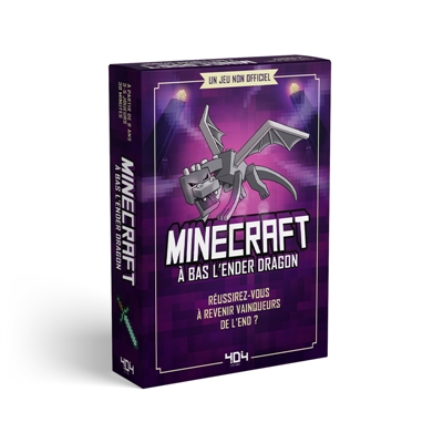 Minecraft : A bas l'Ender dragon ! : Le jeu de cartes