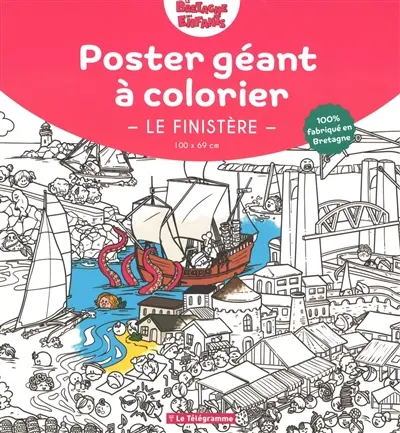 Le Finistère : poster géant à colorier