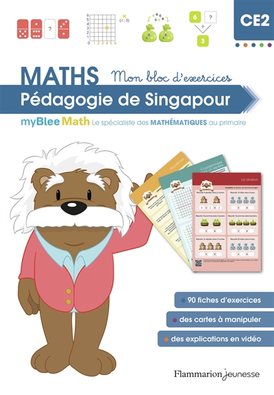 maths, pédagogie de singapour ce2 : mon bloc d'exercices : myblee math, le spécialiste des mathématiques au primaire