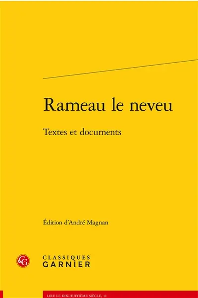 Rameau le neveu : textes et documents
