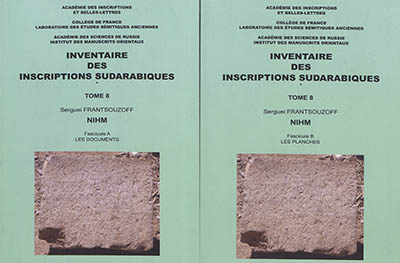 Inventaire des inscriptions sudarabiques. Vol. 8. Nihm