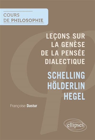 Leçons sur la genèse de la pensée dialectique : Schelling, Hölderlin, Hegel