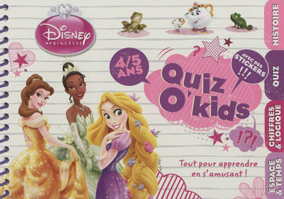 Disney princesse, quiz o'kids, 4-5 ans