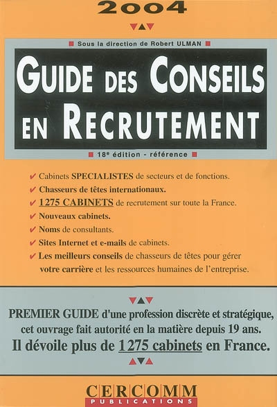 Guide des conseils en recrutement 2004