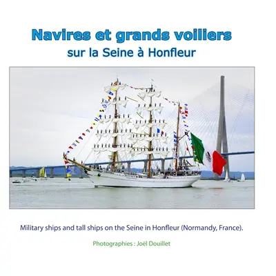 Navires et grands voiliers sur la Seine à Honfleur : Military ships and tall ships on the Seine in Honfleur (Normandy, France).