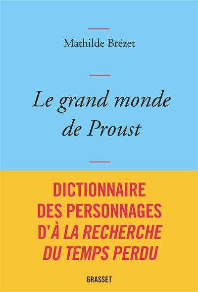 Le grand monde de Proust : dictionnaire des personnages d'A la recherche du temps perdu