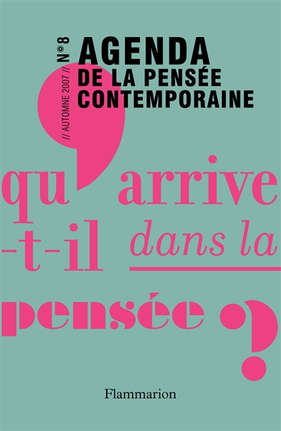 Agenda de la pensée contemporaine, n° 8