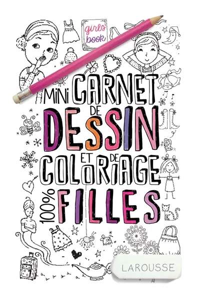Mini-carnet de dessin et de coloriage 100 % filles