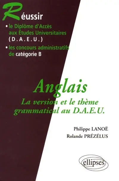 Anglais, la version et le thème grammatical au DAEU
