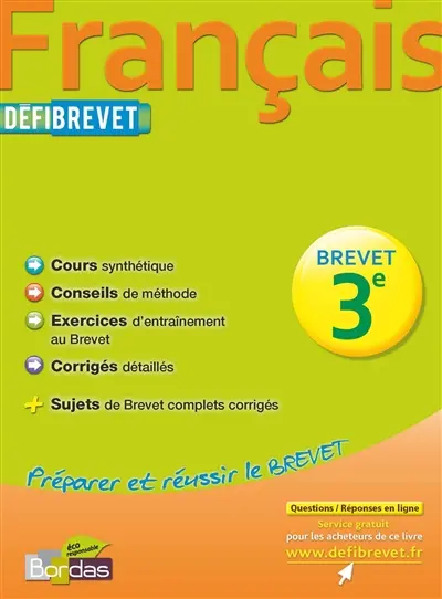 Français, brevet 3e