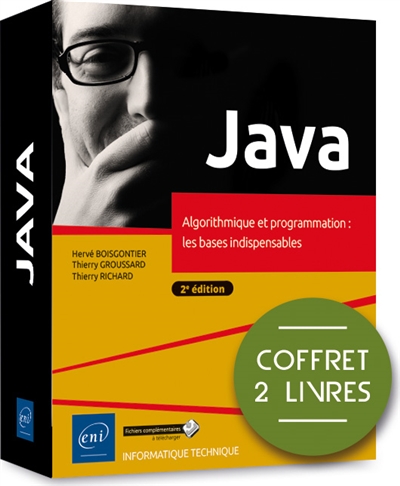 Java : algorithmique et programmation, les bases indispensables : coffret 2 livres