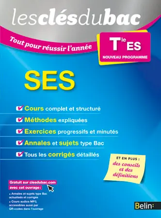 SES terminale ES : nouveau programme