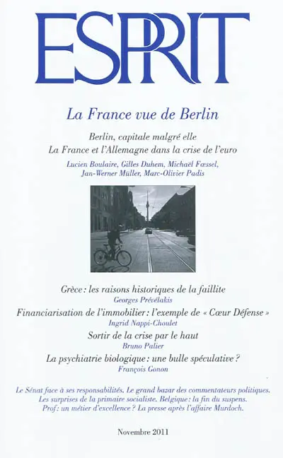 Esprit, n° 379. La France vue de Berlin