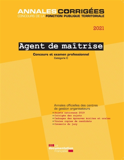 Agent de maîtrise 2021 :...